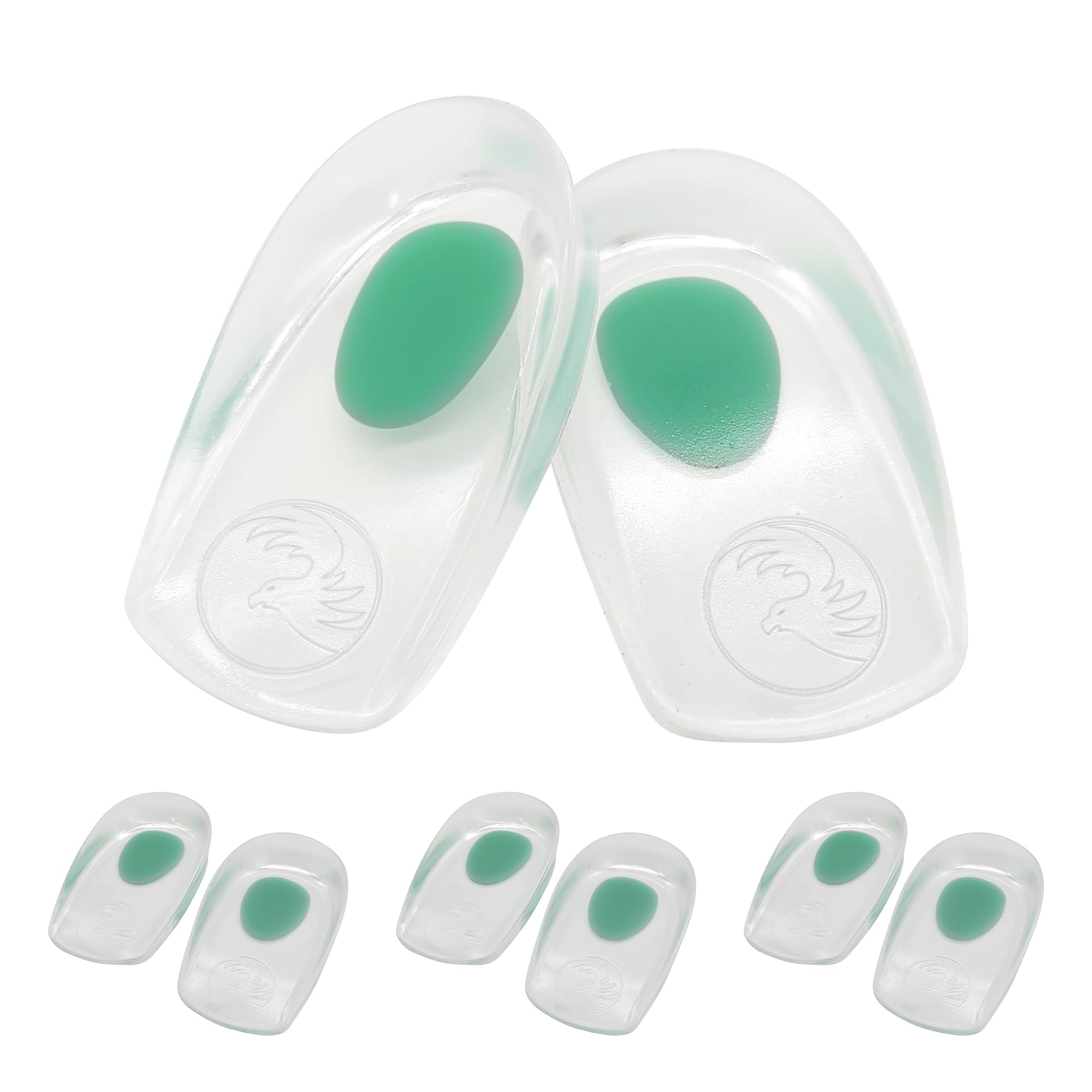 Armstrong Amerika Kids Heel Cups - 3 Pairs Gel Heel Cushions for Heel Pain Relief. Gel Heel Pads Plantar Fasciitis Inserts for Achilles Tendonitis, Heel Spurs, Severs Disease Kids 2-5, Small