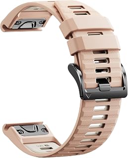 Quickfit 26mm Watch Bands for Garmin Fenix 8 51mm/7X/6X/5X, Sports Silicone Bands Compatible with Garmin Fenix 9/9 Pro/8 Pro 51mm/7X Pro/6X Pro/5X Plus/3/3HR/Descent MK1/MK2i Smartwatches