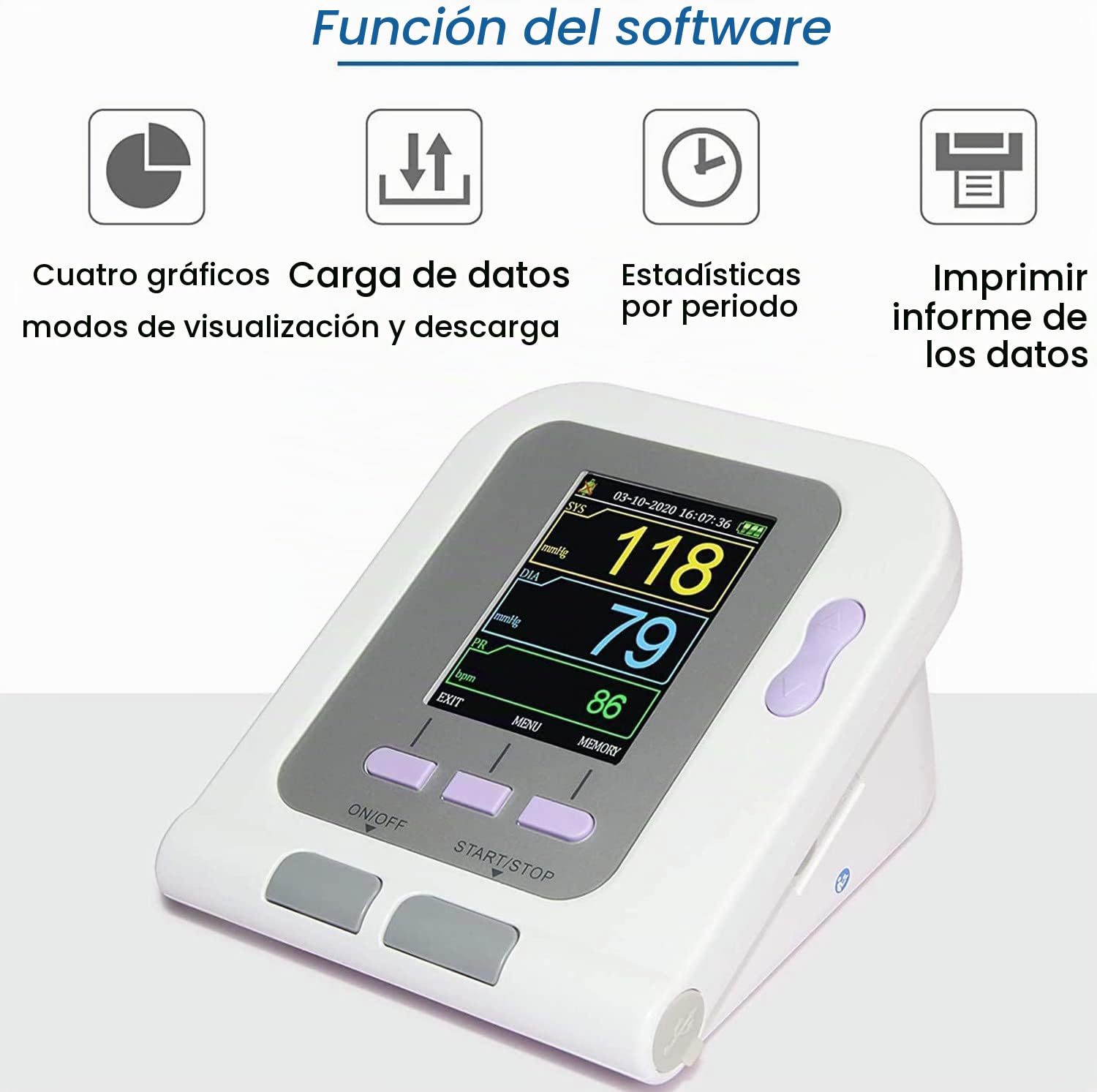 Monitor De Presión Arterial Para Uso Animal, Monitor Presión Arterial Veterinaria, Medidor Tension Arterial Con 3 Puños Y 100 Juegos De Memoria Almacenada Para Perros/Gatos/Mascot