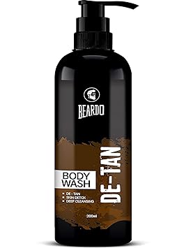 Beardo De-Tan Body Wash for Men, 200ml | De-tan for men | Caffeine Body Wash | With Coffee & Aloe Extracts | For Body & Face | Refreshing Fragrance?