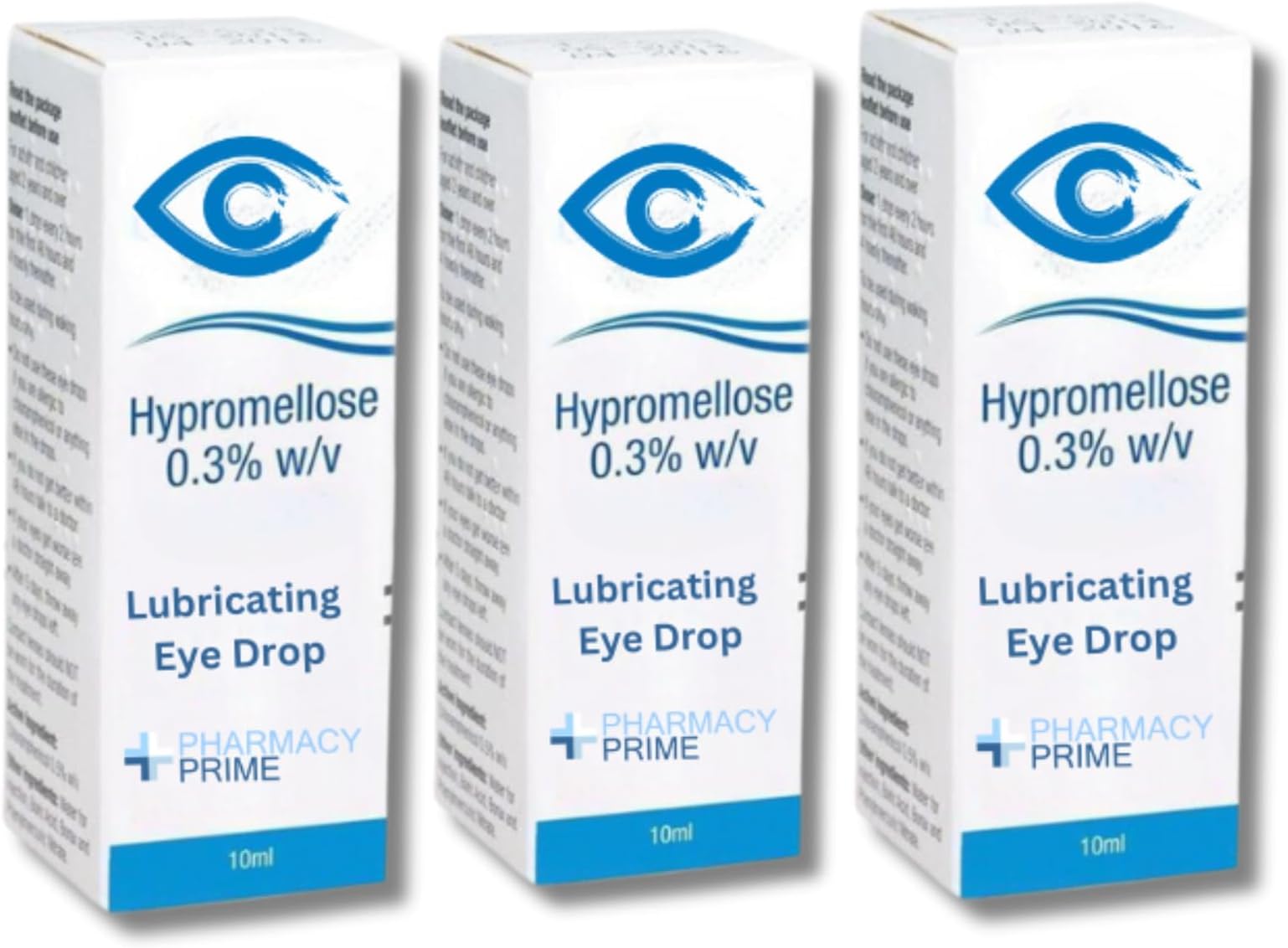 Hypre Mellose Eye Drops 0.3% - 10ml | 3 Pack for Dry Eyes Relief and moisturising Eye Drops - 10ml X 3
