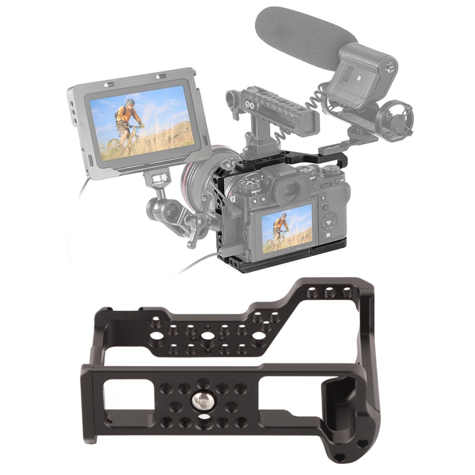Camera Cage per Fuji XT2/XT3, Leggera in Lega di Alluminio
