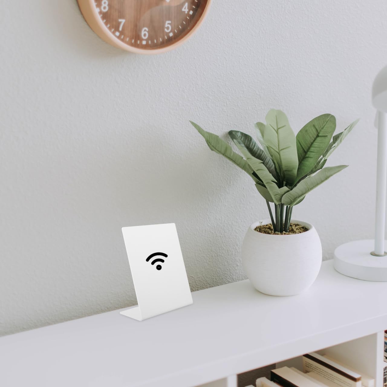 Angoily Nfc Card Display Stand 5.51X4.72X2.04In Plastic Blank Holder for Retail Price Tags Business Cards Versatile Office & Event Sign Holder