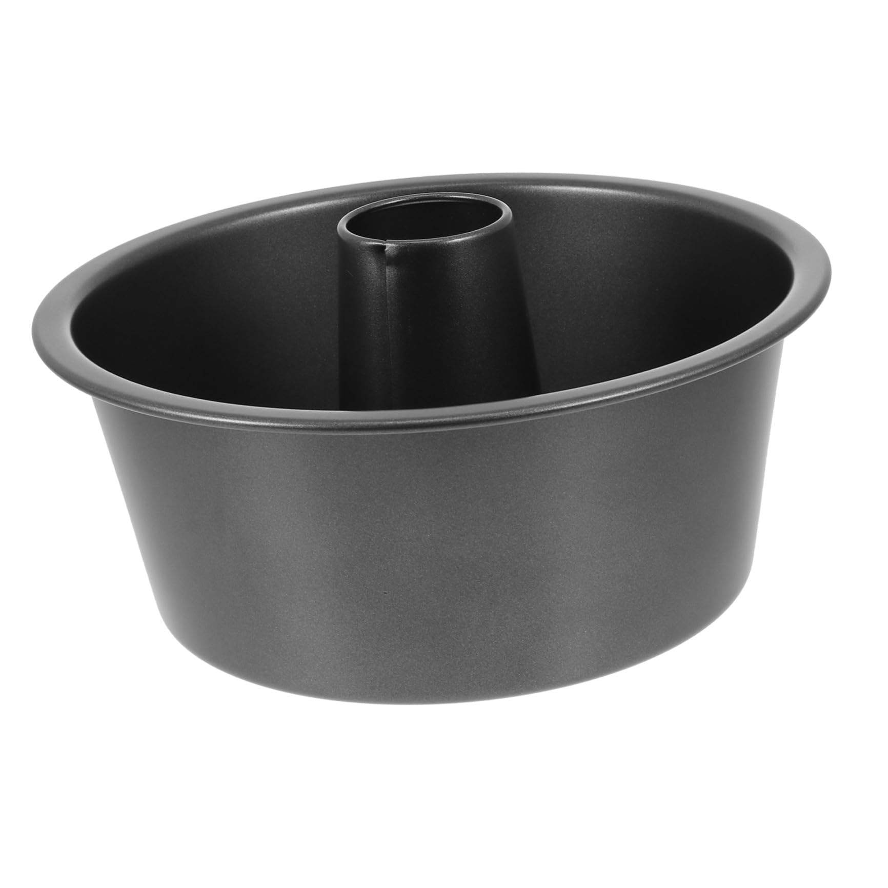 ULTECHNOVO Stampo per Torta in Acciaio al Carbonio Spesso Nero, Forma Rotonda Cava, Facile da Sformare Distribuzione Uniforme del Calore, Design Semplice e Pratico