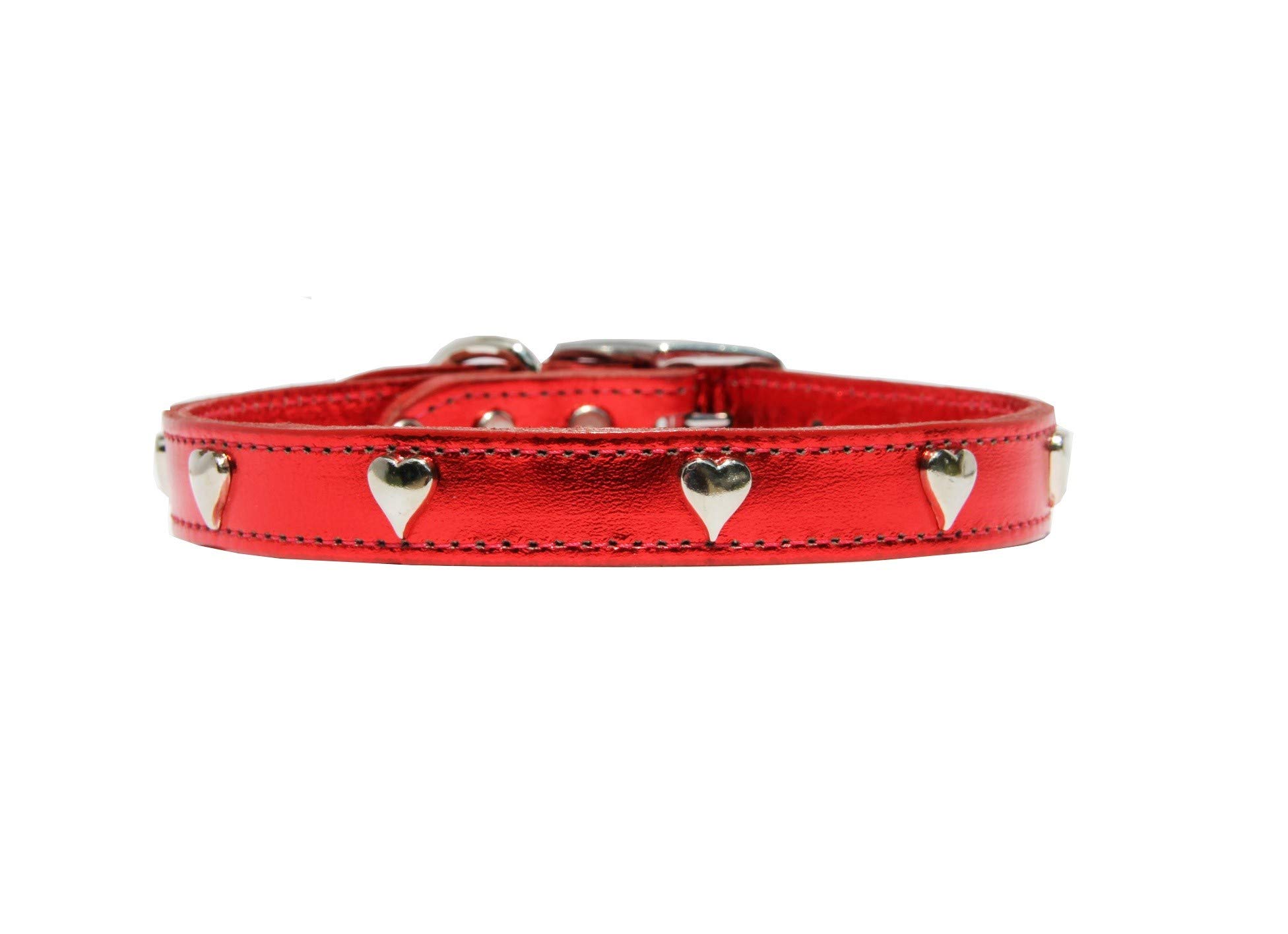 Collier en Cuir Rouge I Love You : l'élégance artisanale pour grand chien