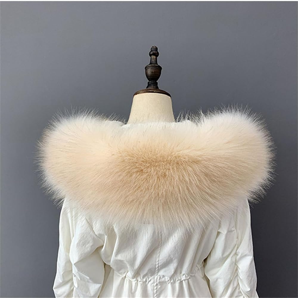 CFlokx Faux Fur Collar Scarf for Women Men Black Fur Scarves CFlokx Faux Fur Collar Scarf for Women Men Black Fur Scarves