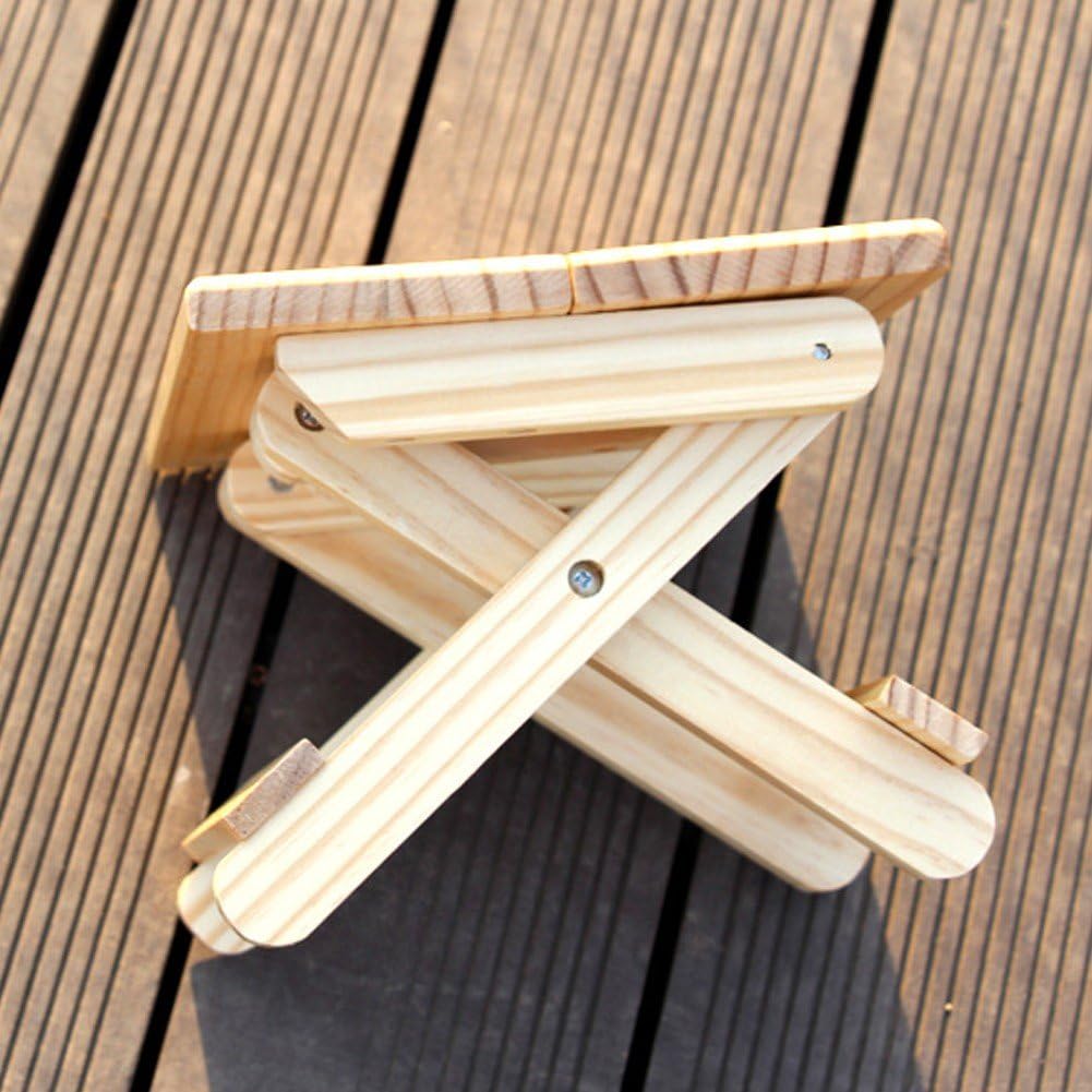 Sgabello Pieghevole Piccolo Portatile, Sgabello Campeggio Pieghevole in Legno, Sgabello Pesca dal Design Ultraleggero, per Giardino, Spiaggia, Campeggio, Sgabello per Casa, Senza Montaggio