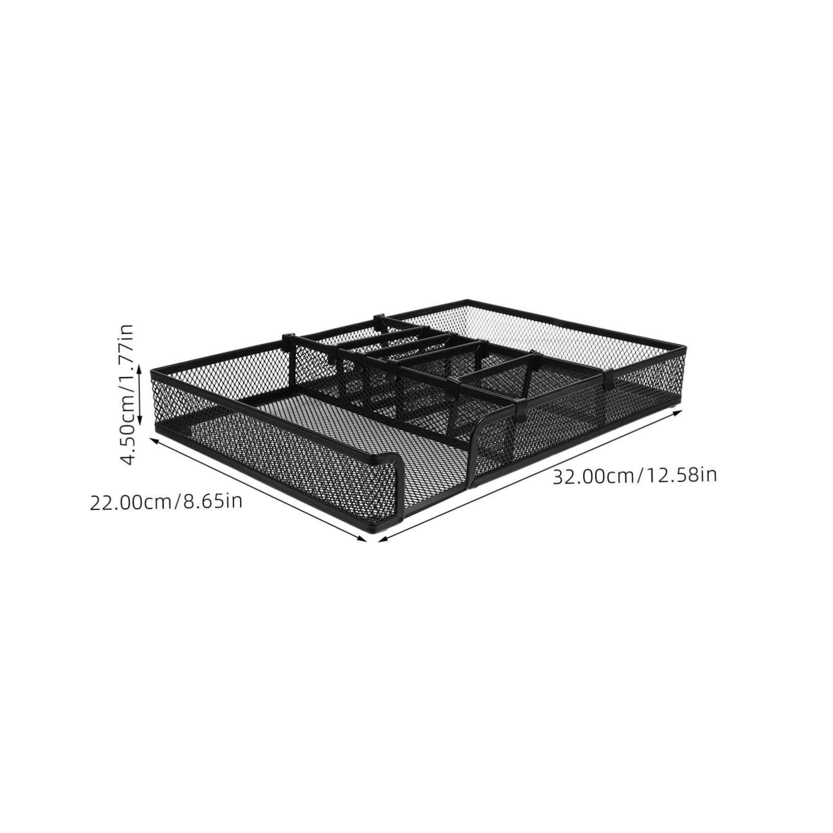 Organizador de Escritorio de Metal con Múltiples Compartimentos Bandeja DIY para Oficina y Hogar Soporte para Bolígrafos y Papelería Diseño Compacto y Duradero para Mesa