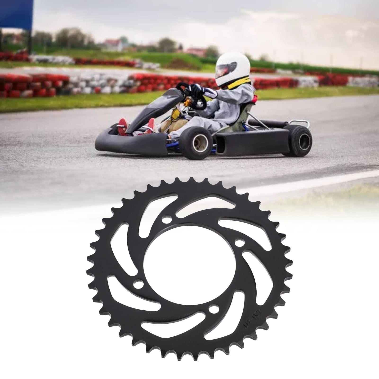 Fockety Corona 420 41 Denti 76mm, La Ruota Dentata della Catena del Motociclo in Acciaio Si Adatta alla Catena 420, Accessori per La Riparazione della Ruota Dentata Posteriore Nera per ATV