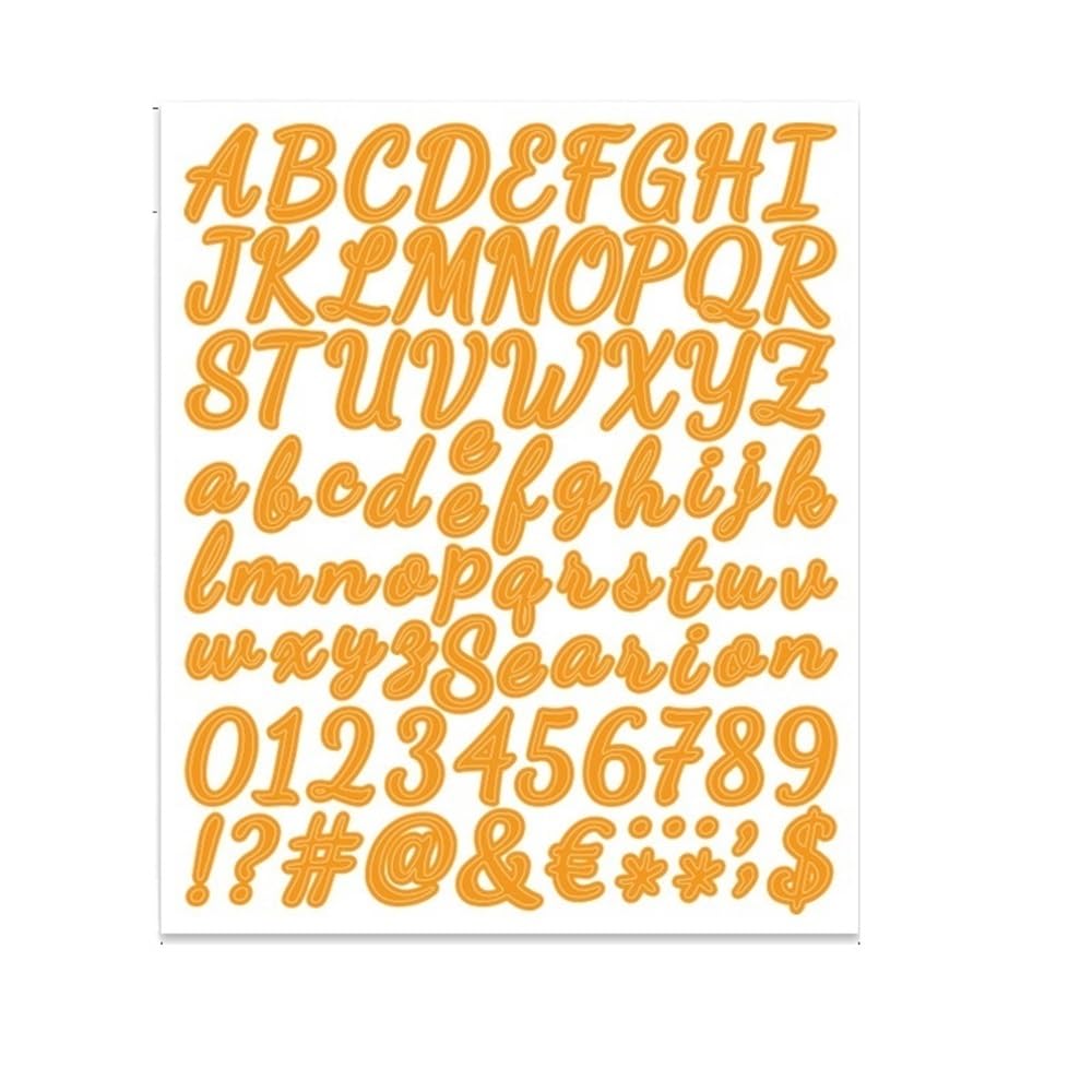 10 Sheets Large Alphabet Stickers - Self-Adhesive Letter & Number Kit for Crafting and Decoration(Color2)