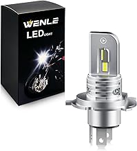 WENLE 新型 超小型サイズ 爆光 H4 HS1 H19共用 バイク led ヘッドライト 車検対応 Hi/Lo 6500LM 30W ホワイト 6500K ファンレス LEDバルブ DC12Vバイク対応 1本入