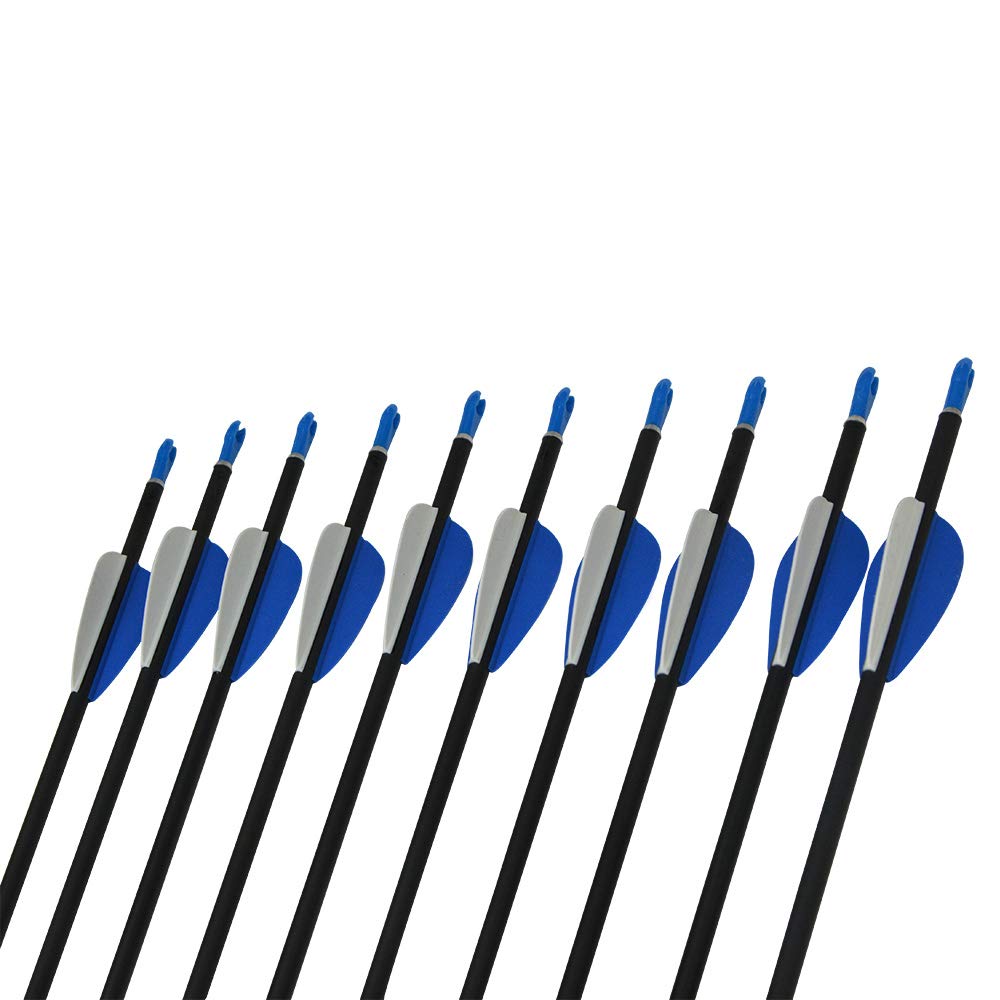 SHARROW 32 Zoll Bogenschießen Carbonpfeil Bogensport Pfeile Spine 1200 Carbon Pfeil Jagdpfeile Carbonpfeil Kohlenstoff Pfeile für Bogenschießen Carbon Jagd 20-30 Lbs Compound Bogen Recurve Bogen