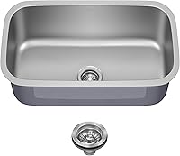 Kraus KBU14 31.5-Inch 18-Gauge T-304 Stainless Steel Undermount Single Bowl Kitchen Sink - Durable, Quiet, Spacious