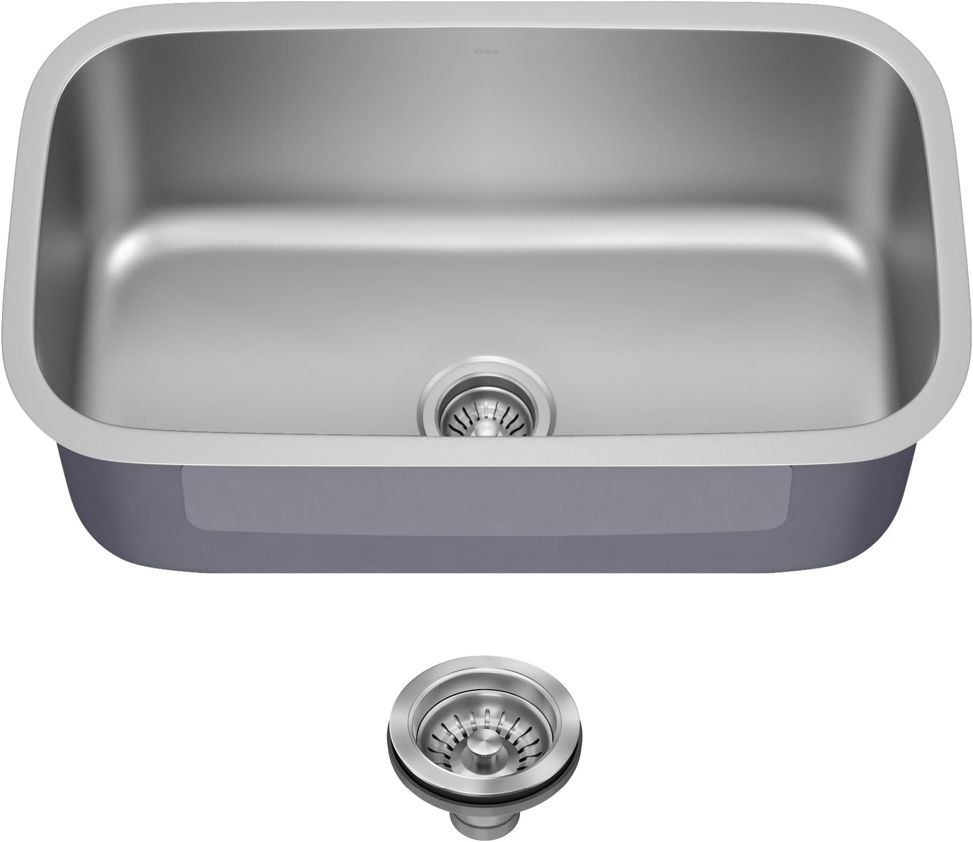 KBU14 31 1/2 inch Undermount Single Bowl 16 Gauge Stainless Steel Kitchen Sink
