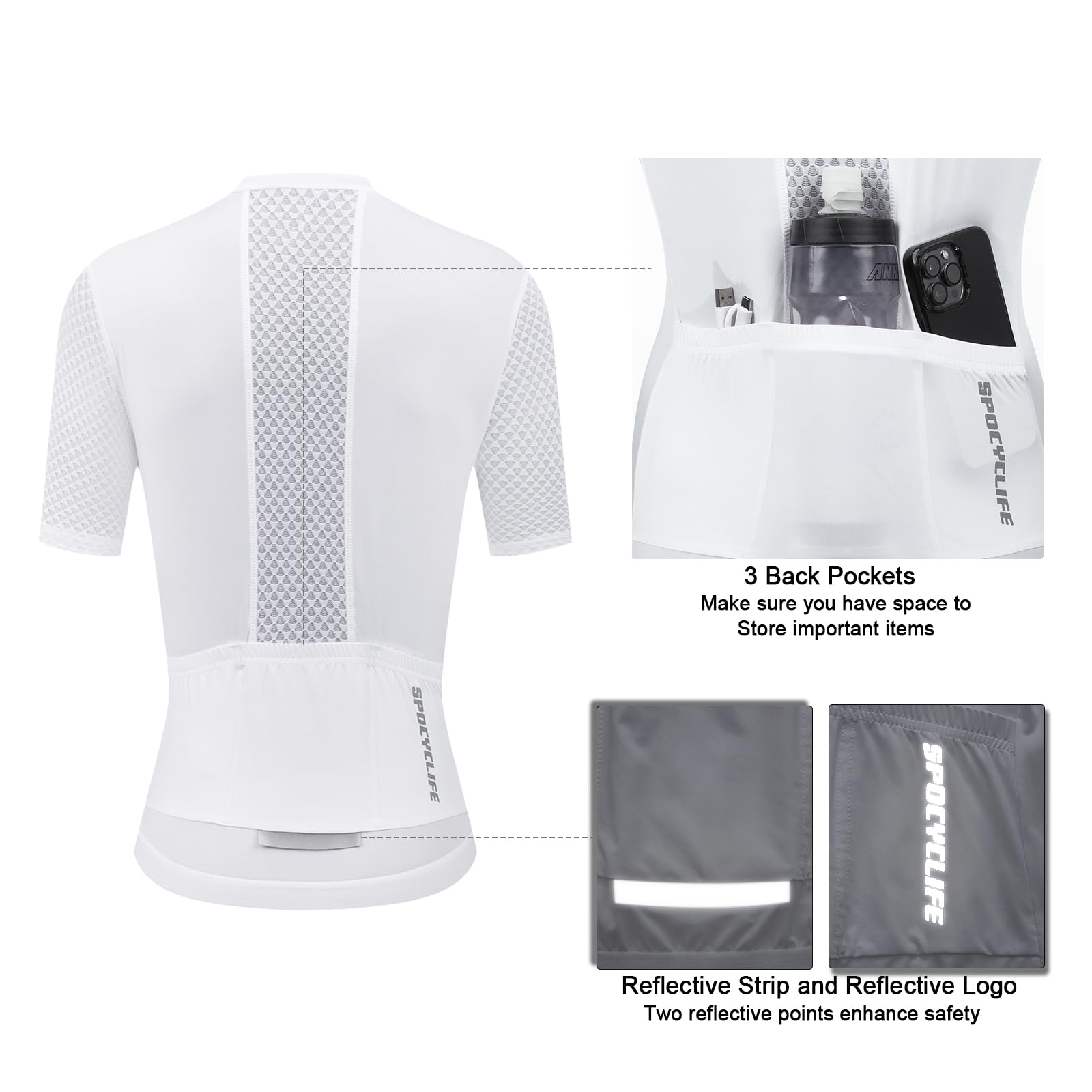 Radtrikot Damen Kurzarm/Langarm, Fahrradtrikot Atmungsaktiv Rennrad Trikot Schnell Trocknen Fahrrad Shirt mit 3 Taschen für Frauen Outdoor Sport