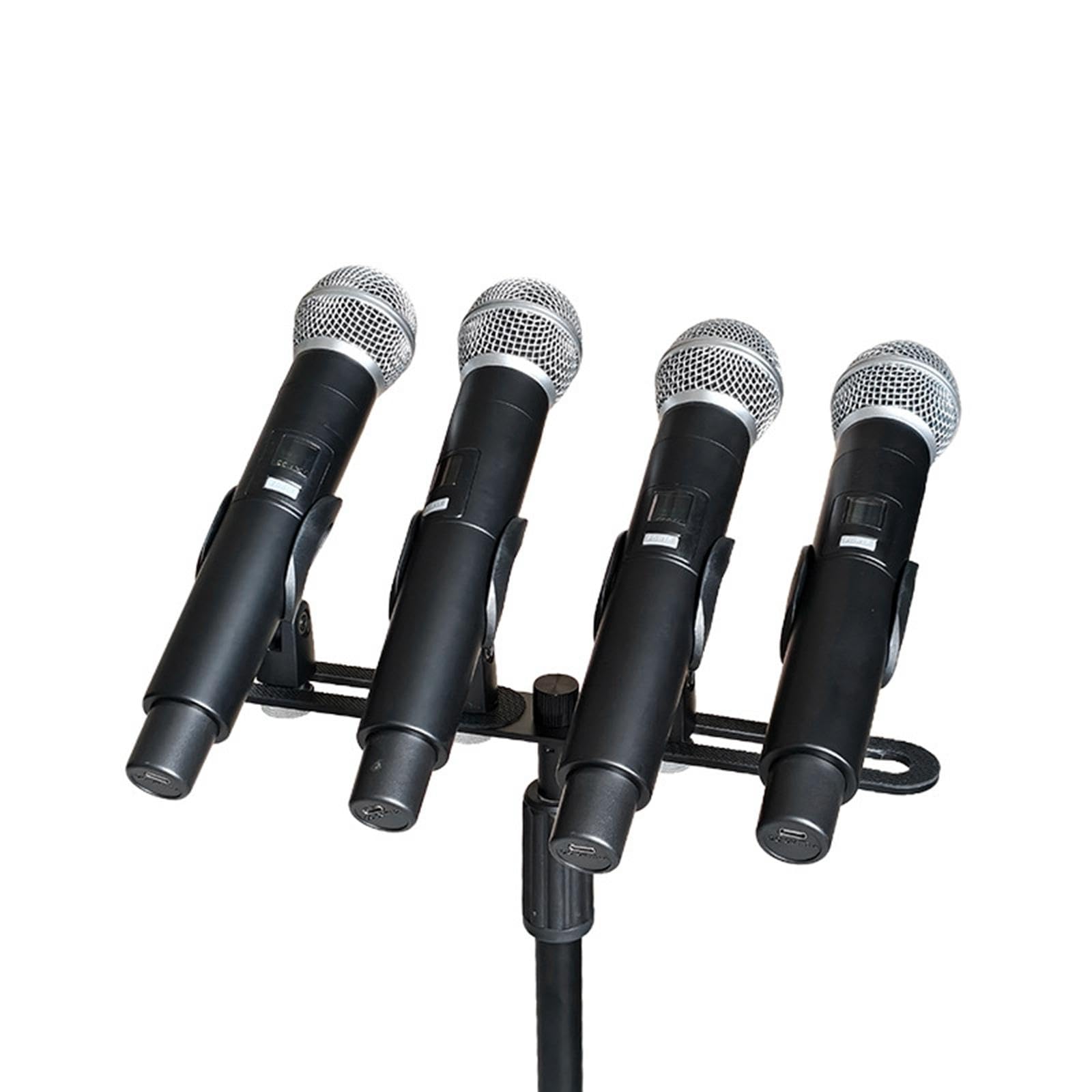 Mikrofon-Bodenstativ, einfache Montage, praktisches Stativ, hält 4 Mikrofone für Studio und Bühne, 70cm bis 135cm