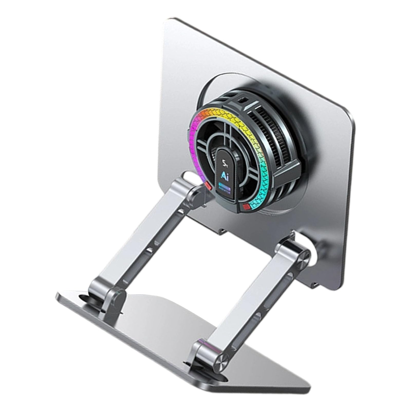Supporto ergonomico per tablet con raffreddamento magnetico Base stabilizzante in lega alluminio Soluzione riduzione del calore per supporto raffreddamento per tablet in lega alluminio