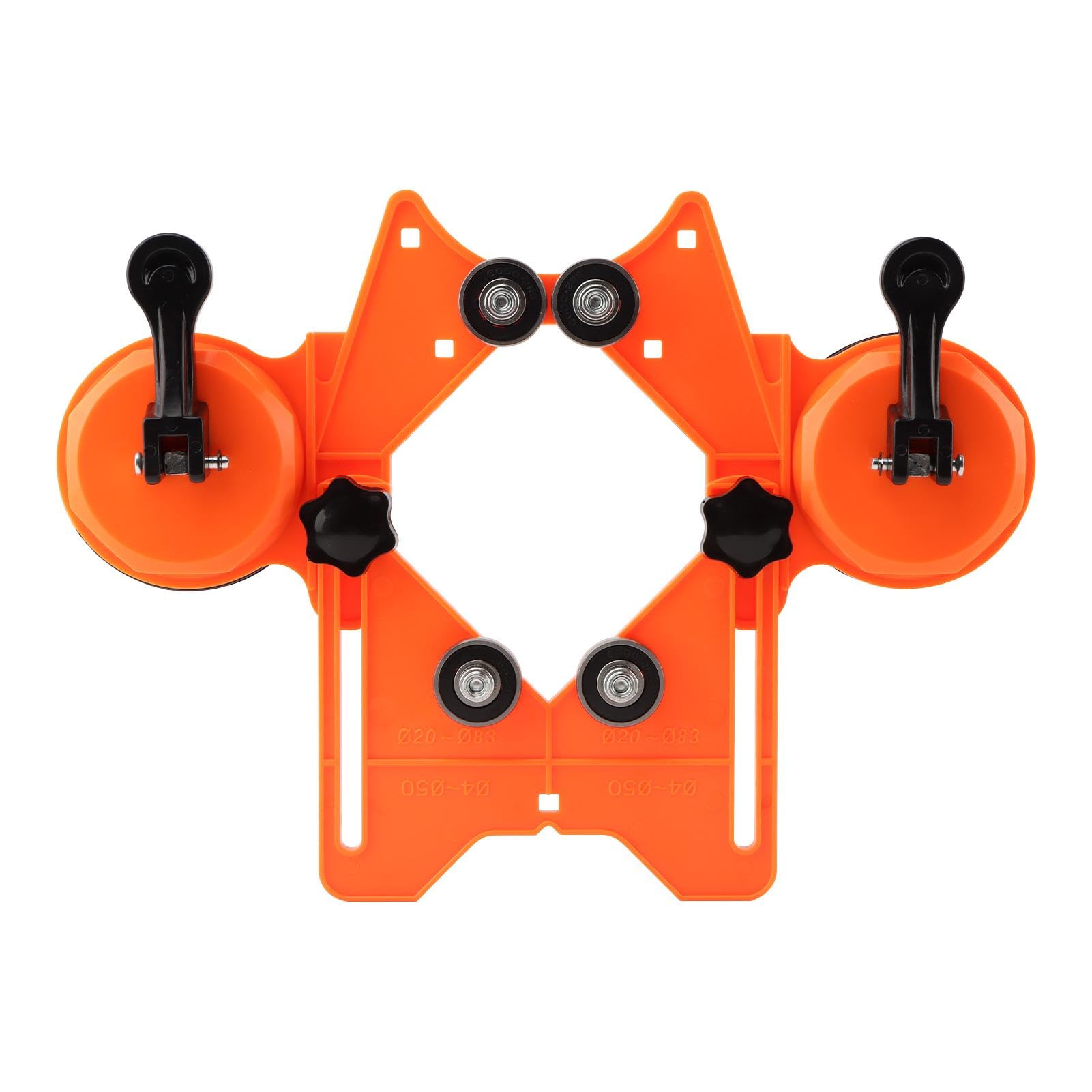 Drill Bit Hole Saw Guide, 4-84mm Portable Glass Tiles Drill Guide Adjustable Hole Locator Holder for Ceramic Glass Marble Tile(Orange)