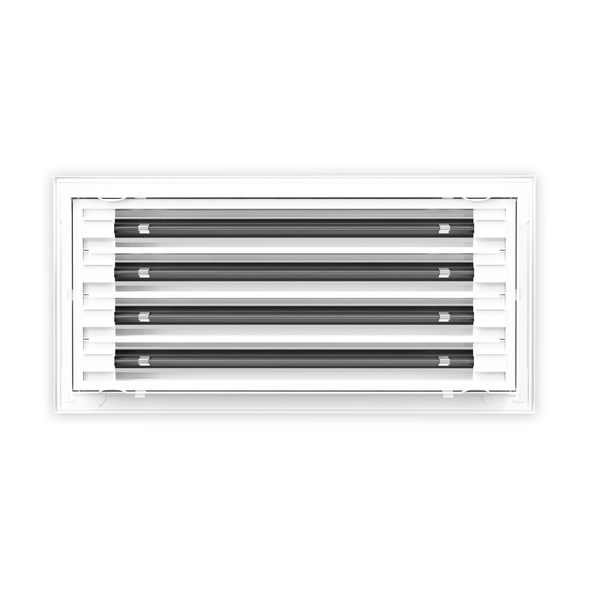 45,7 x 20,3 cm, modernes Design, AC-Gitter, Aluminium, weiß, Lüftungsschlitz, linearer Schlitzdiffusor, Registergitter zum Heizen und Kühlen, kompatibel mit Decken-, Wand- oder Bodenregistern