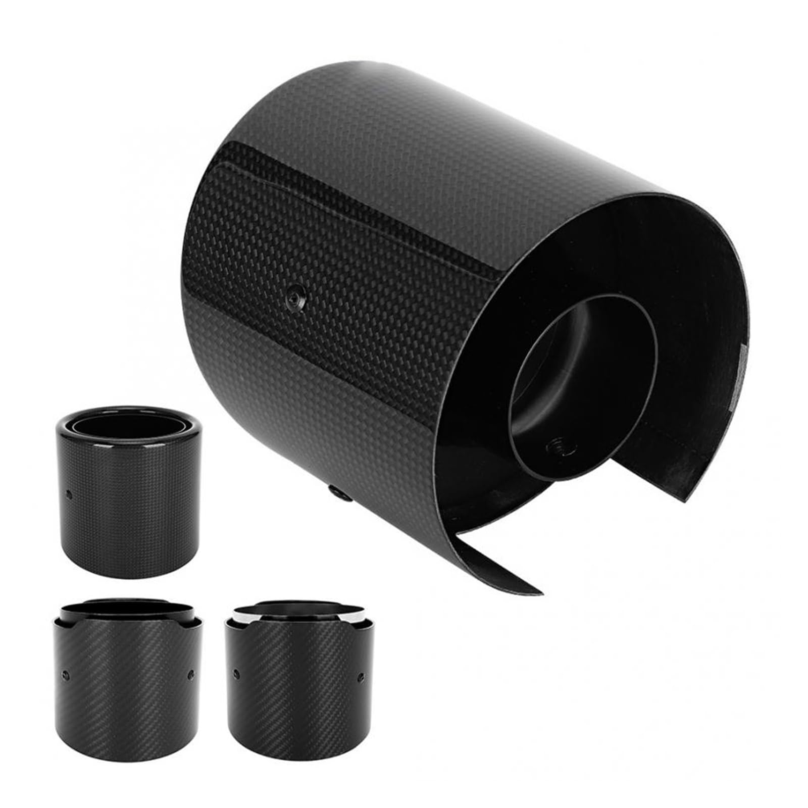 Terminale Di Scarico In Fibra Di Carbonio Per Suzuki Swift Sport 2018-2020 - 54mm Ingresso, 114mm Uscita, Aggraffatura Nera