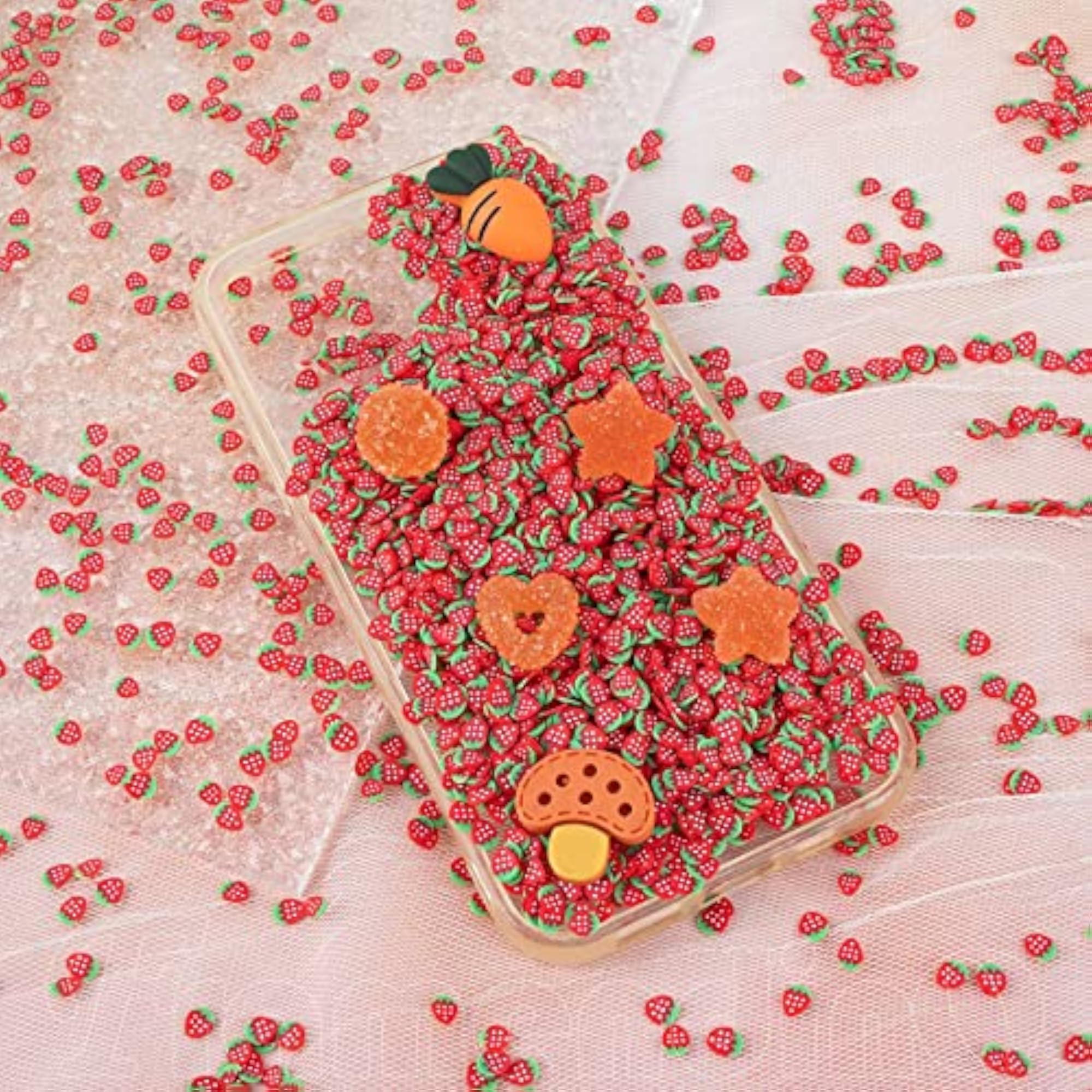 100g Strawberry Slime Charms for DIY Crafts
