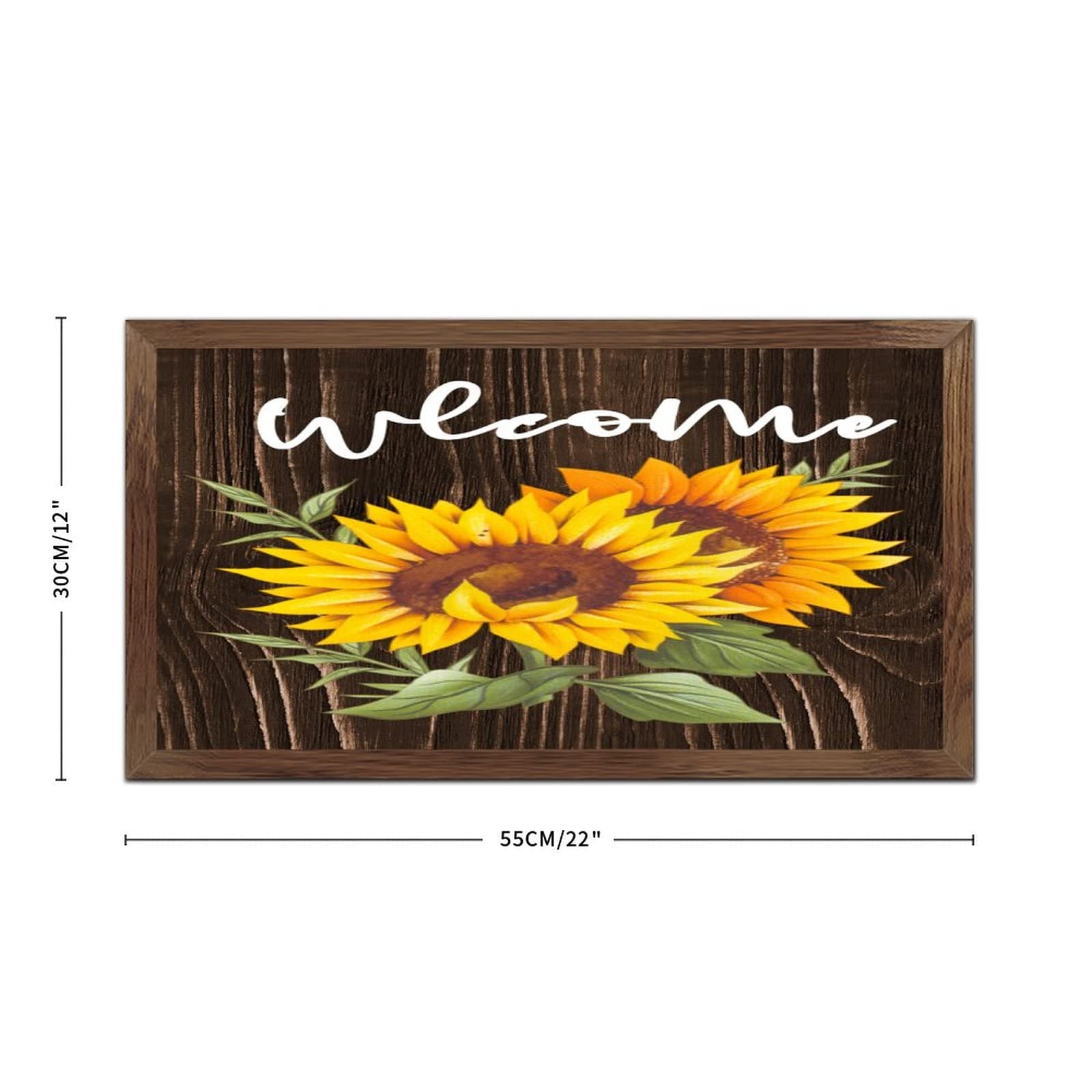 NA wisząca drewniana tabliczka ścienna witamy słonecznik dekoracyjna drewniana tabliczka znak z powiedzeniami dekoracyjna grafika dekoracja znaki do kuchni ganku 30 x 55 cm
