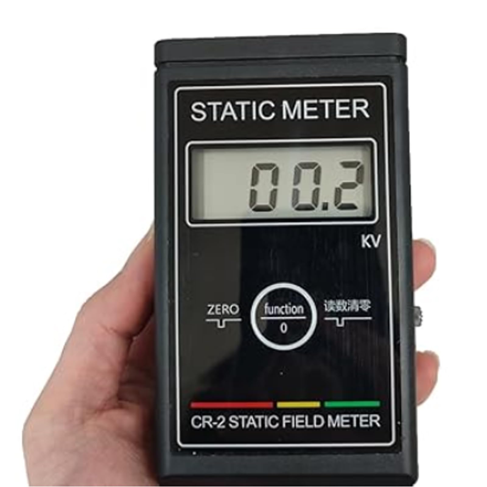 INTBUYING High Precision Electrostatic Tester ±100V ~±200KV Handheld Static Electricity Meter Tester LCD Digital Display Handheld for Static Voltage