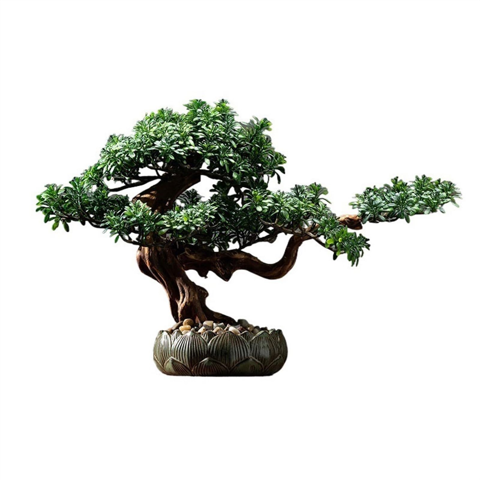 Fake Plant Fake Green Plants Living Room Entrance Chinese Feng Shui Decoration Hotel Bonsai Ornaments Desktop Simulation Tree
