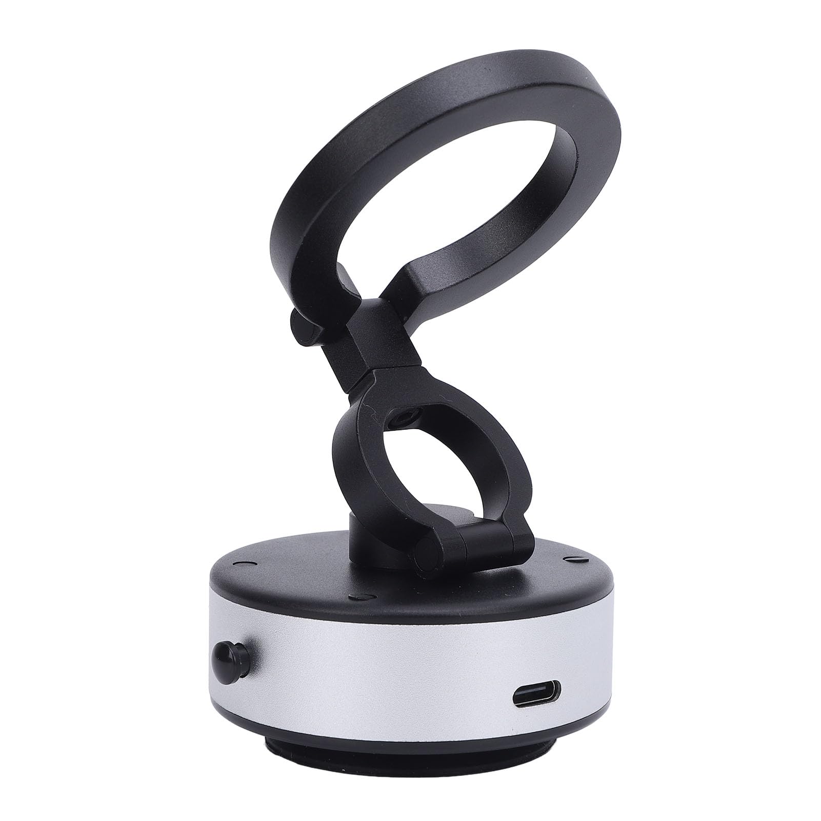 Cryfokt Supporto Magnetico Elettrico per Telefono da Auto, Girevole a 360 Gradi, Supporto a Ventosa, da Tavolo Pieghevole con Braccio a 3 Sezioni per Cruscotto, Forte Presa Magnetica (SILVER)