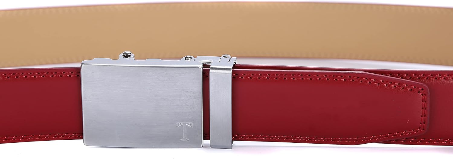 Tonywell Ratchet Belts for Men, Leather Dress Casual Belt, 1 3/8" Adjustable with Comfort Click Buckle - Image 5