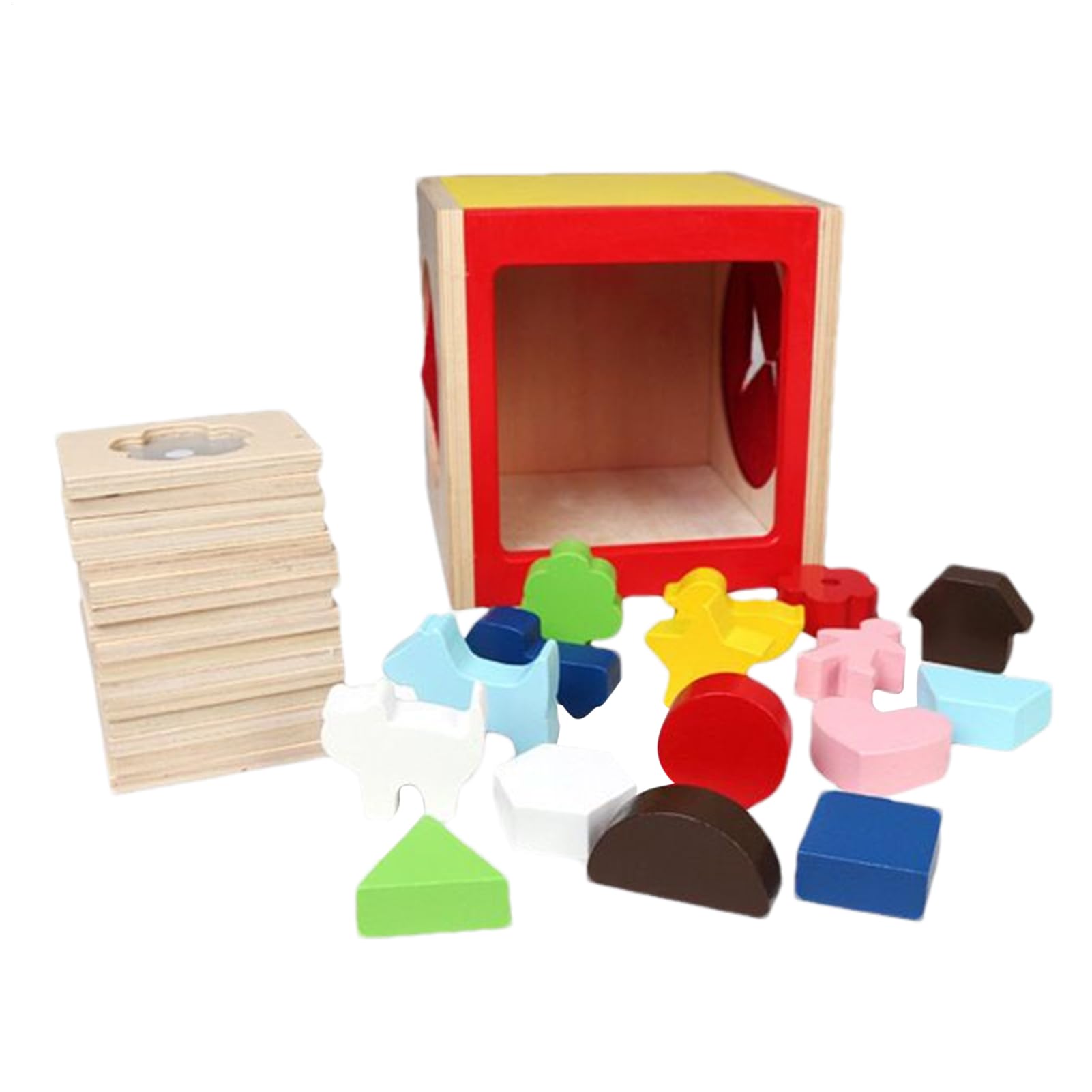 Boîte sensorielle de tri des formes en bois pour stimuler la motricité - 8
