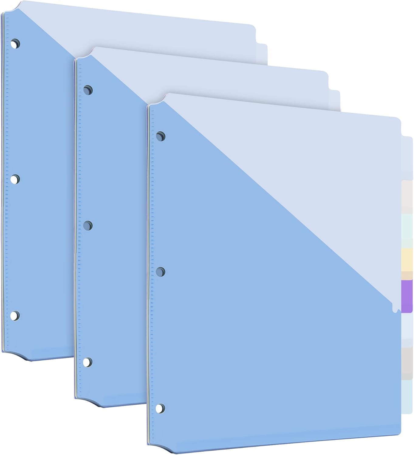 Amazon Basics 8Tab Plastic Binder Dividers, Rewritable Tabs, with one