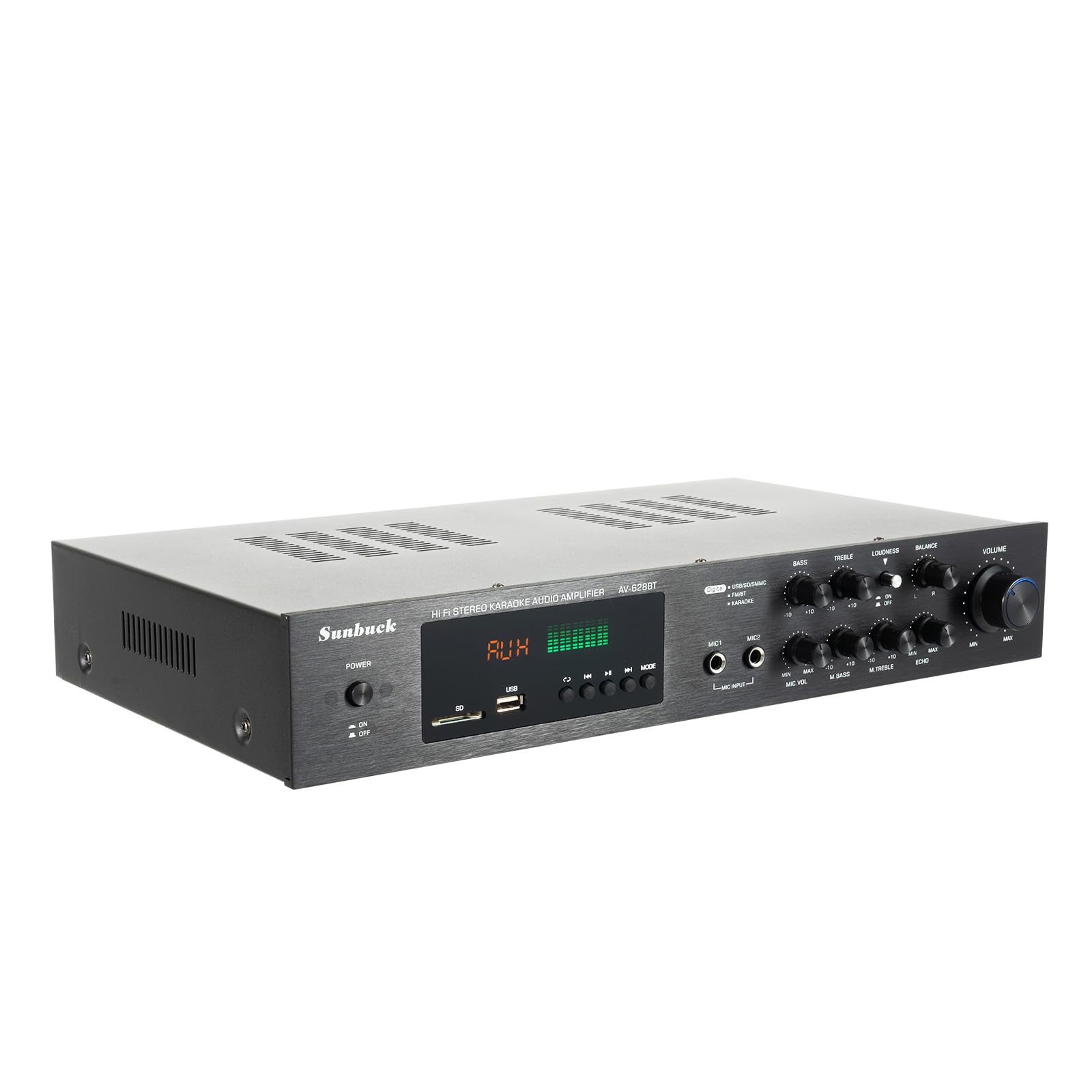 Amplificatore Stereo HiFi Digitale 600W Con Bluetooth, FM, AM E Radio – Nero - Foto 5