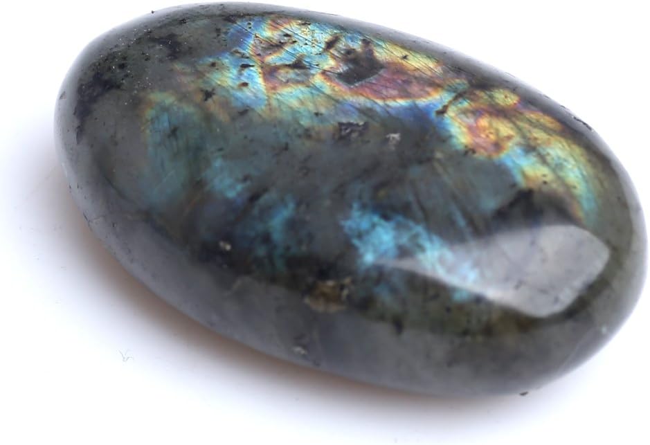 2 inches Labradorite Palm Stone Healing Quartz Gemstone Worry Stone