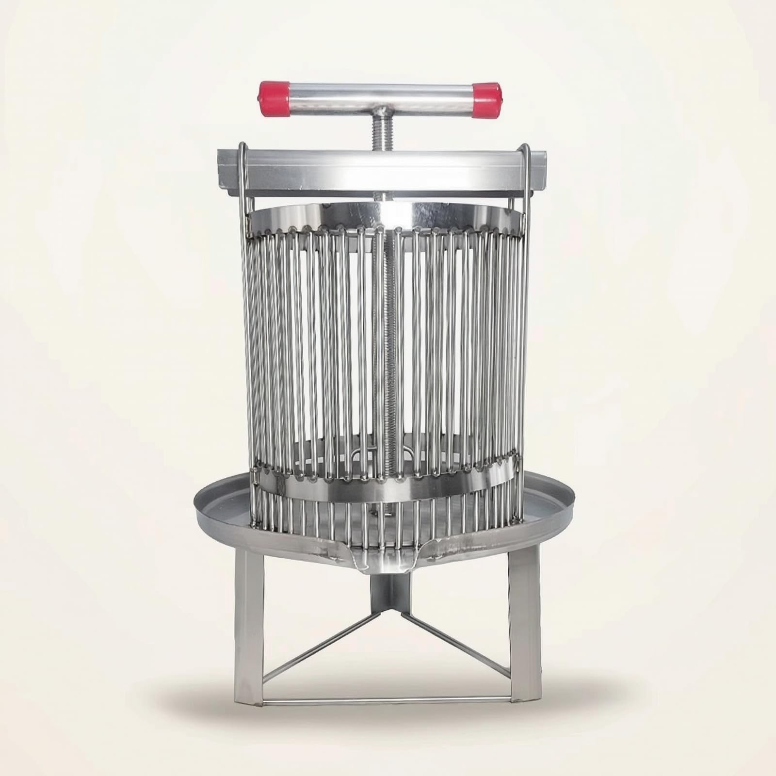 Torchio in Acciaio Inox Robusto Pressa con Rete Igienica Attrezzatura per Hobbisti, Apicoltura