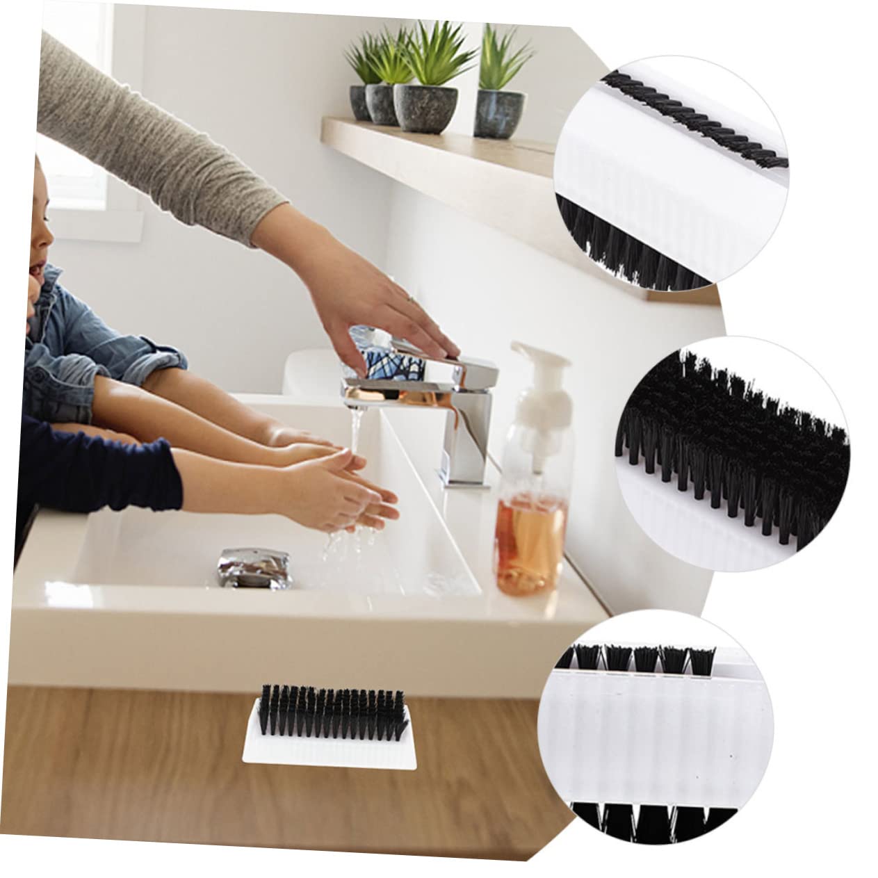 Healvian 8 Piezas Cepillo de Uñas de Doble Cara de Uñas y Antideslizante para Hogar Manicura y Resistente Altas y de Usar