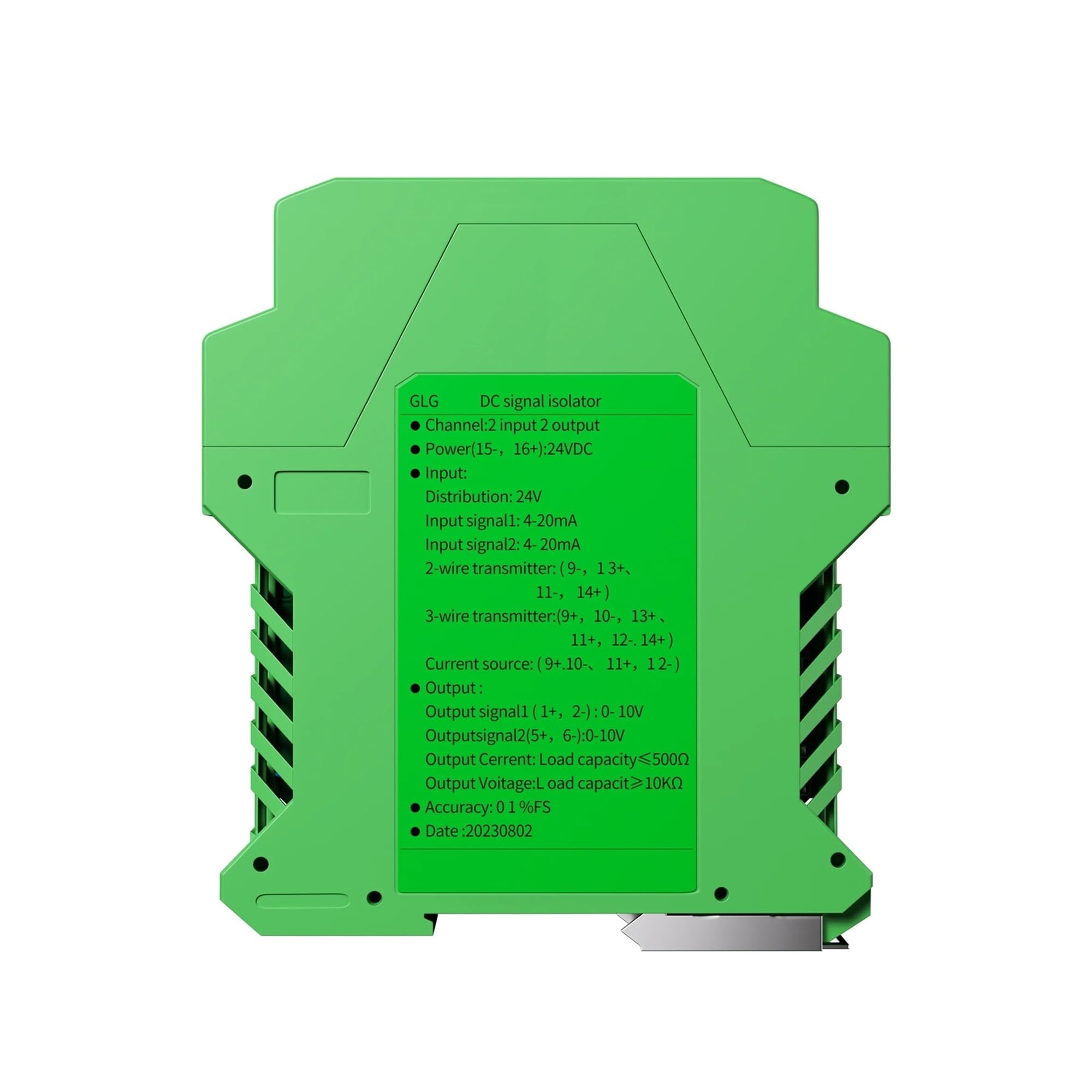 Convertisseur de signal 4-20mA 0-10V pour dupliquer sans perte sur rail 35mm