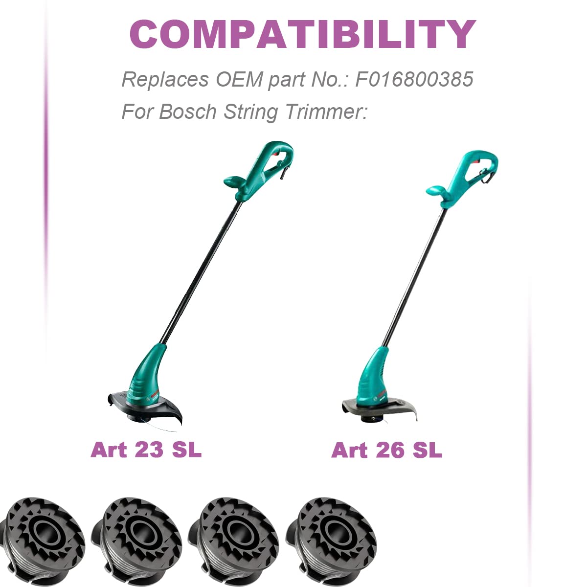 F016800385 Saitentrimmer-Spule – 12 Stück Ersatzspulen Für Bosch ART 23SL & ART 26SL