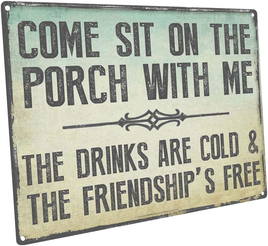 Come Sit on the Porch With Me Metal Sign, Outdoor Living