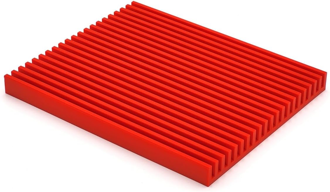 Quilting Ruler Rack - Desktop 20 Slot Ruler Holder Organizer and Storage - Made in USA (Red)