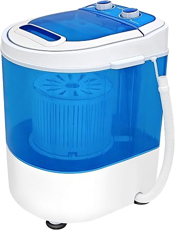 Display4top Electric Mini Portable Compact 3KG Capacity Washer Washing Machine Spin Dryer Laundry Light Blue [Energy Class F]