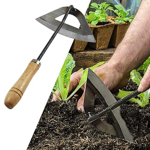 Fovlry All-Steel Hardened Hollow Hoe Garden Tool,Hollow Hoe With Wood Handle For Backyard Weeding, Loosening, Farm Planting(1Pack) #TOP3
