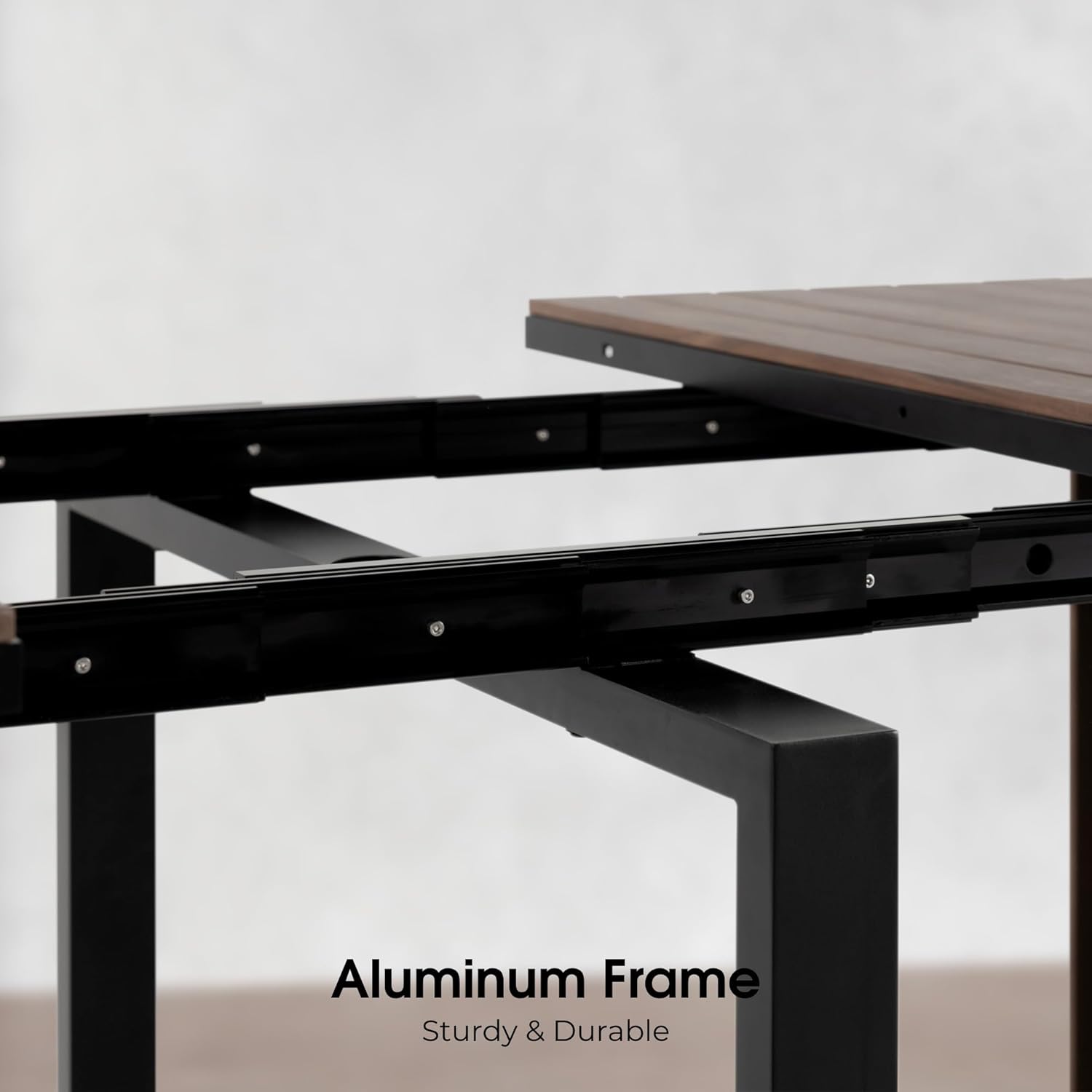 Transformer Table - Extendable Outdoor Dining Set up to 12, Expandable Patio Table, Expandable Patio Table, Weather-Resistant Wooden Outdoor Furniture, Dark Walnut, Brown (Table Only)