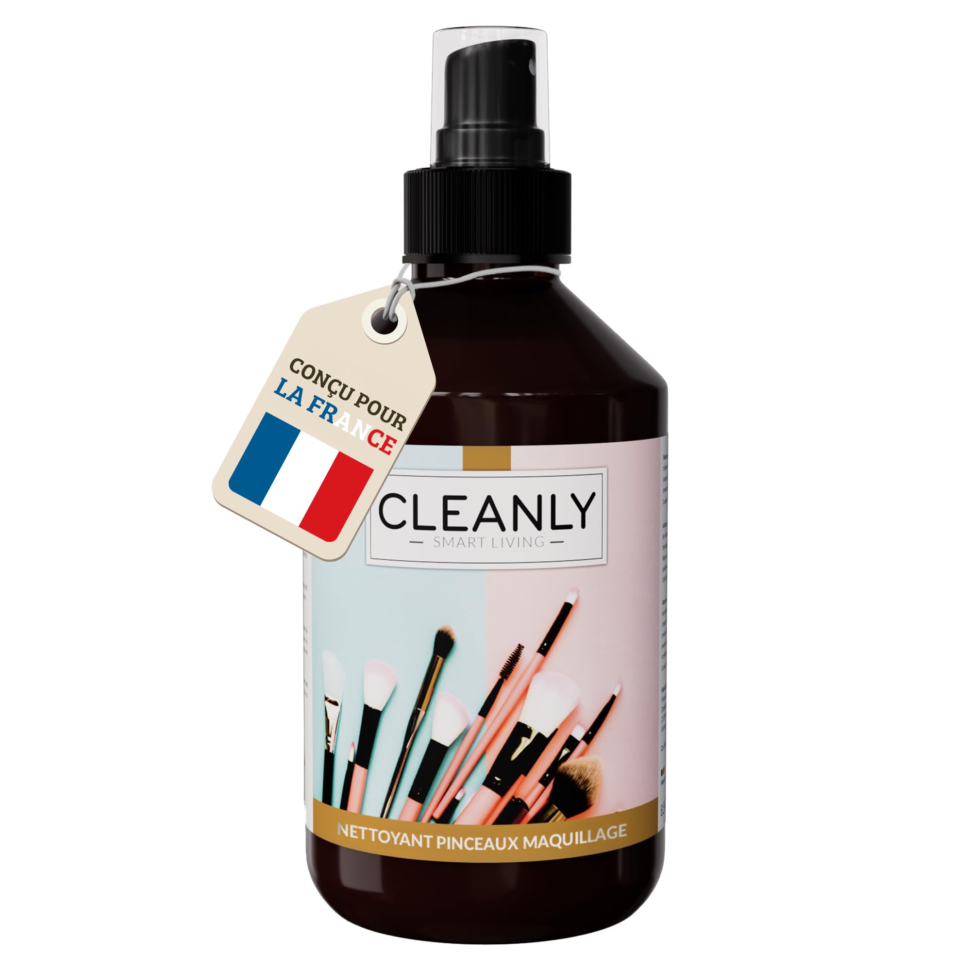 Spray Nettoyant Pinceaux Maquillage, Éponge de Beauté, Houppette à Poudre - Formule Douce, Sans Cruauté, Sans Parfum Ajouté, Vegan - Makeup Brush Cleaner - Nettoyeur Pinceau Maquillage, 250ml