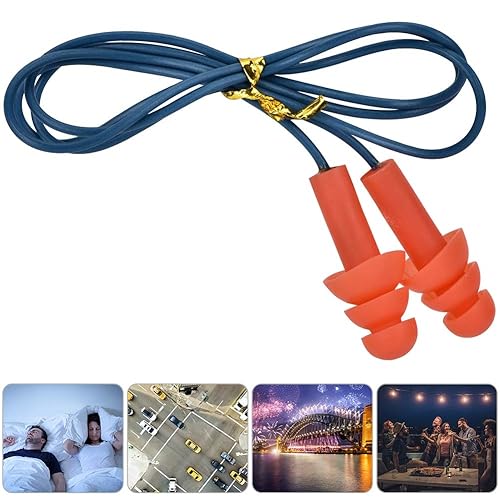 Miniatura 2 de Tapones para los oídos de reducción de ruido de silicona con cable,Tapones para los oídos de protección auditiva detectables de metal,Tapones para