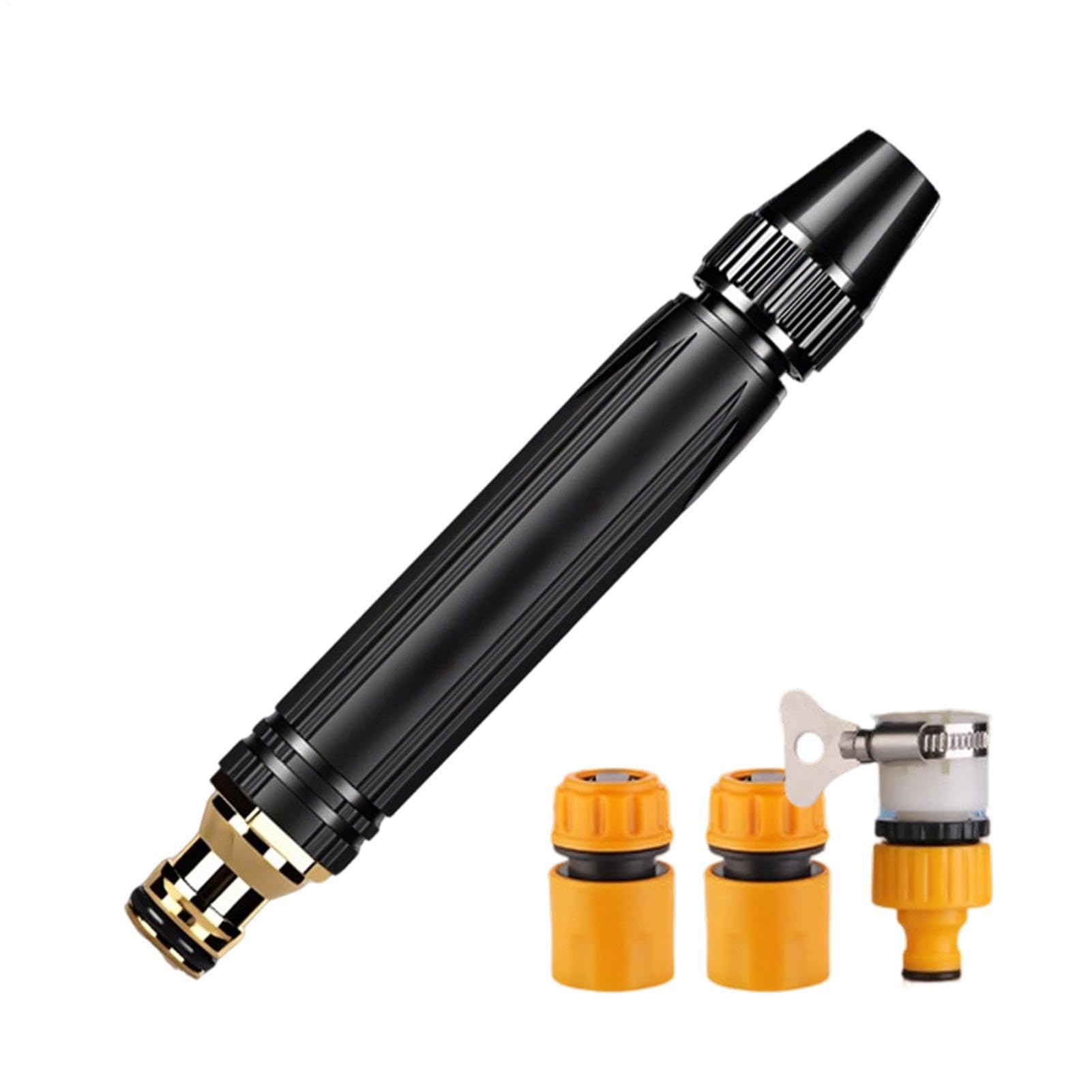 High Pressure Hose Nozzle, Adjustable Twist Sweep Nozzle Power Washer for Garden, Garden Hoses Wand Sprayer Pressures Booster Sprinkler, High Pressure Water Washer Guns Cannon Hose Attachment Set