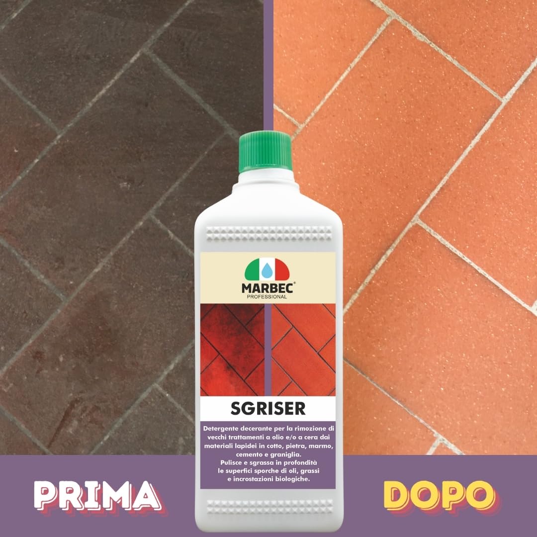 MARBEC SGRISER 1LT Detergente decerante forte per materiali lapidei