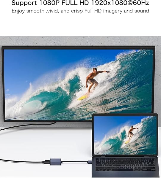 KLOMIER USB to HDMI Adapter - 3.0/2.0 Multi-Monitor Cable,Compatible with Windows 7/8/10/11 and MacOS for Multiple Monitors - 5