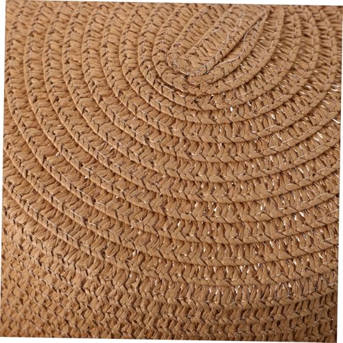 HANABASS Womens Stylish Summer Flat Top Hat Breathable Outdoor Hat with Floral Wreath Design for Sun Protection for Summer Outings Khaki3