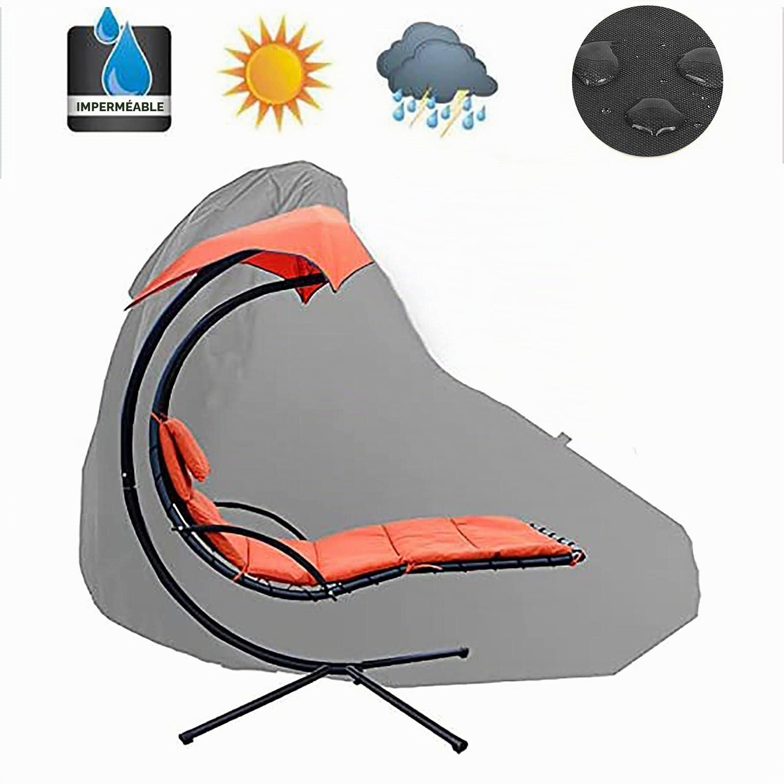 Nrkin protection pour chaise longue suspendue avec parasol, pour extérieur, chaise longue balançoire, transat soleil, imperméable, coupe-vent.